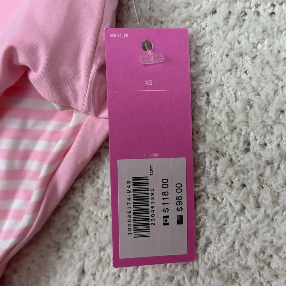 Janie and Jack‎ Swim Bottom Girls XS Pink White Striped Reversable Bikini Beach